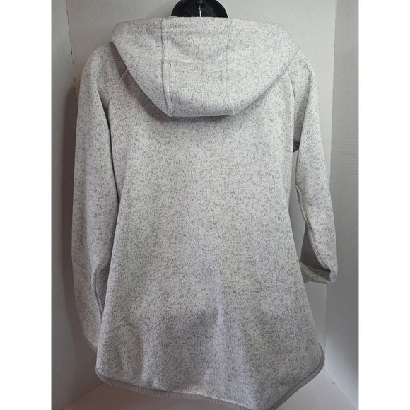 Thread Supply Heather Ivory Speckled Knit Hoodie Pullover Fleece Lined XS Snaps‎ - Picture 4 of 7